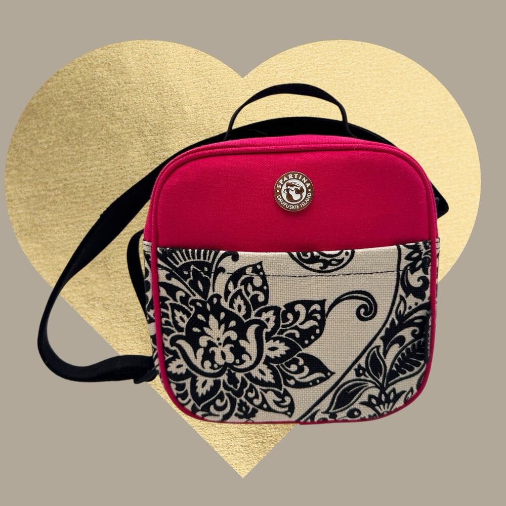 SPARTINA 449 Pink/Black/White Thermal Lunch Bag Tote or Crossbody
